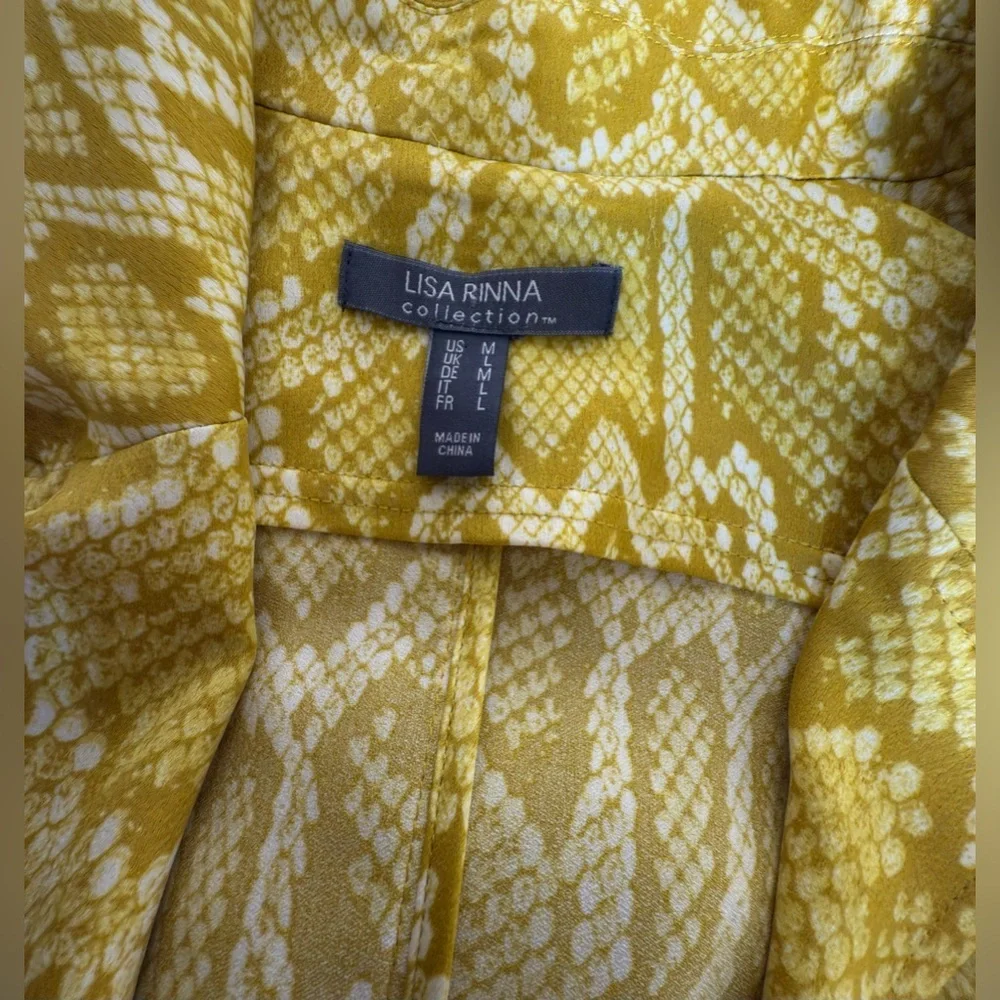 Lisa Rinna Collection Yellow Snake Print Jacket - Picture 5 of 5